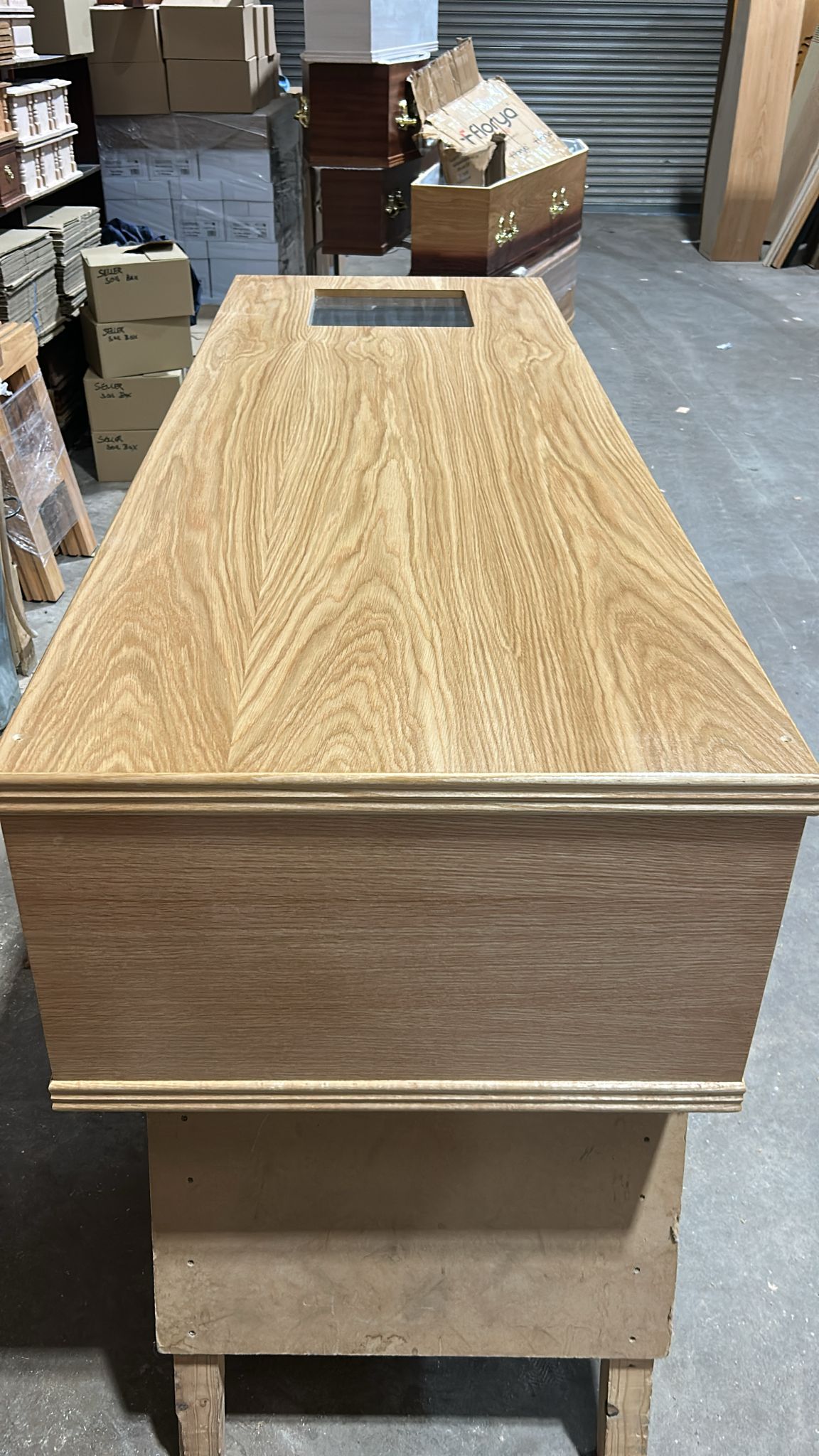 Oak Casket Main View